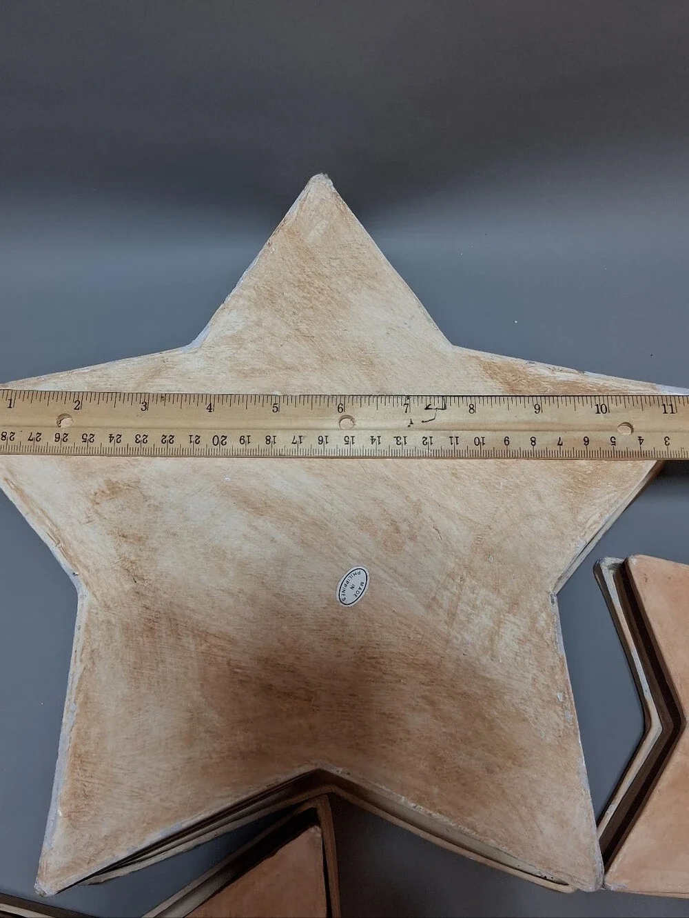American Flag Nested Wooden Star Trays Patriotic Decor Set of 3